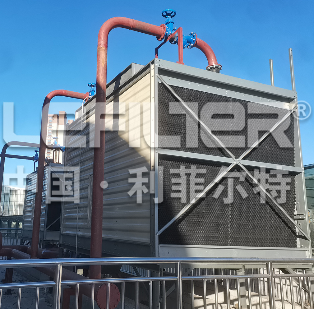 河南新乡利菲尔特LYT-125L热力管网供热系统方形钣金逆流冷却塔