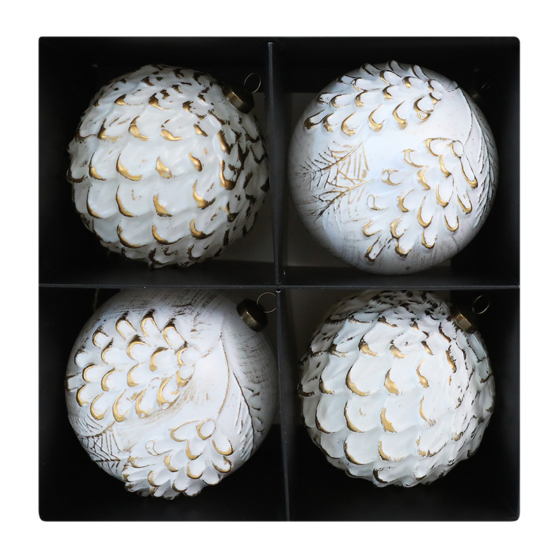 Shengyuan nuevo 10CM / 4PCS antiguo colgante de Navidad decoración del árbol de Navidad colgante de ventana de hotel colgante