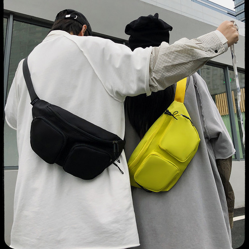 Women's Nylon Sports Single Shoulder Bag Large Capacity Chest Bag Trend Brand Ruiying Versatile Work Crossbody Bag Women's Waist