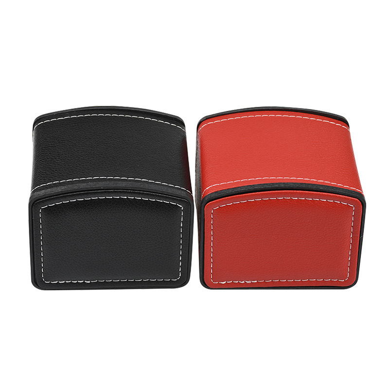 Fabricante al por mayor caja de relojes caja de regalo embalaje spot redonda pu cuero flip caja de almacenamiento caja de relojes