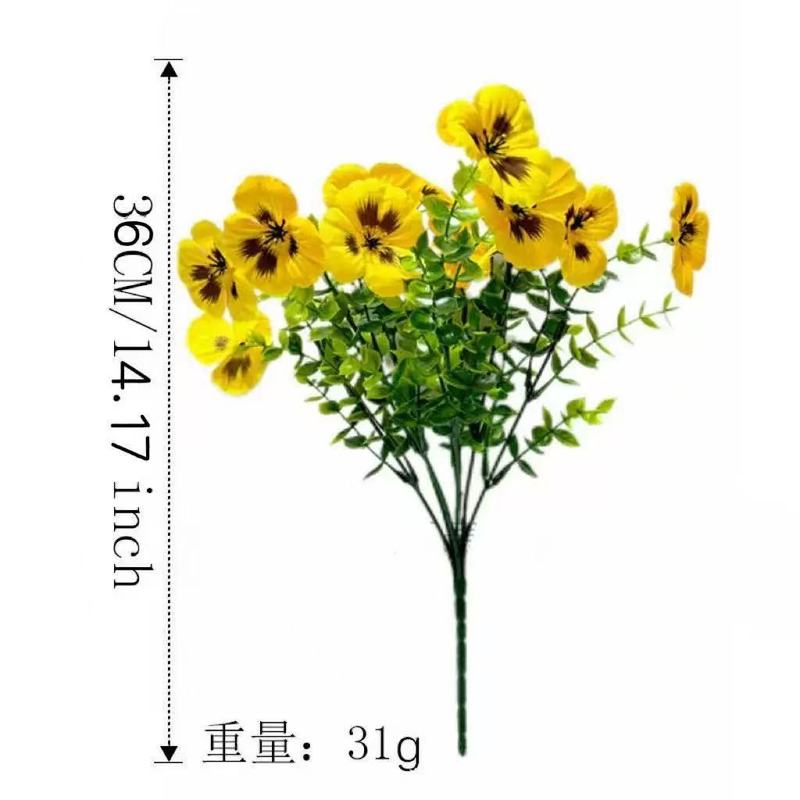 造花人工ユーカリの葉パンジー屋内家の装飾結婚式の装飾造花造花メーカー卸売|undefined