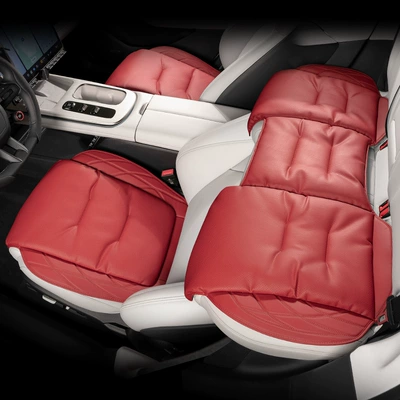 Seat cushion, seat cover – Xiaomi, Bmw, Mercedes-Benz, Audi Seat Covers - s-model-nappa-leather-volcanic-red-three-piece-set-for-front-and-rear-rows