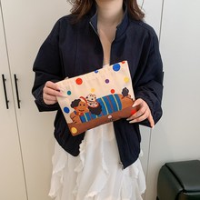 2025新款彩点腊肠狗印花单层化妆包大容量美妆包轻便便捷收纳包