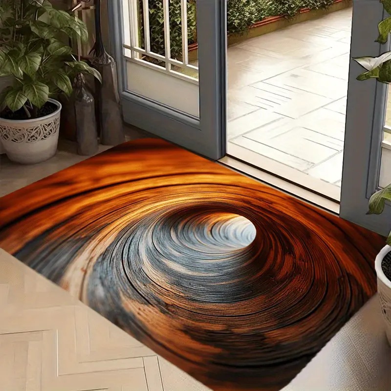 Amerikaanse stijl 3D-perspectief voor het aankleden van schoenen bij de voordeur, vuilafstotende vloermat van kristalfluweel._voghion.com
