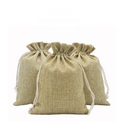Manufacturer wholesale jute rope drawstring small cloth bag Dragon Boat Festival packaging jute bag cultural and recreational small jute bags 