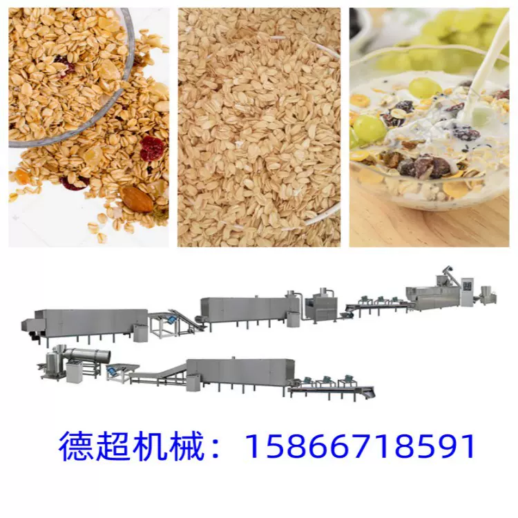 成熟工艺营养燕麦片生产线  燕麦片加工设备黑麦片整套机器