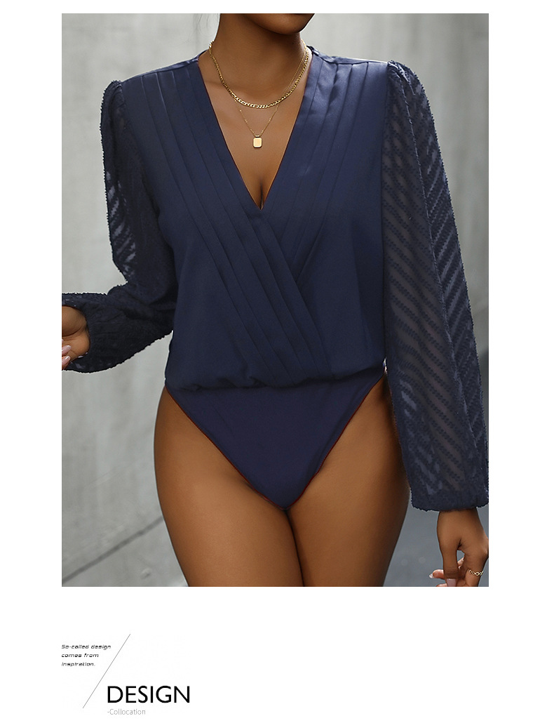 Gespleißtes, langärmliges, durchsichtiges Pendler-Pulloverhemd aus Netzstoff_voghion.com