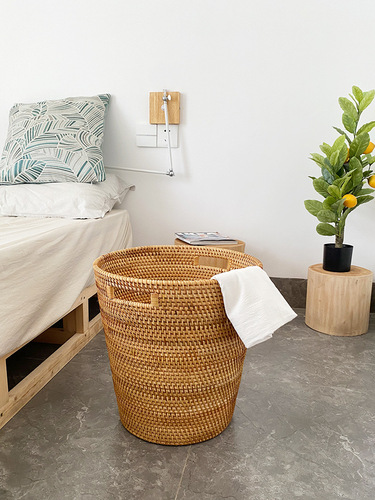 Nordic Home Dirty Clothes Storage Basket Woven Laundry Hamper Dirty Clothes Toy Storage Basket Laundry Basket Dirty Clothes Drum