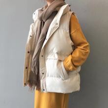 2025秋冬新款韩版宽松短款羽绒棉马甲外套女百搭马夹背心面包服