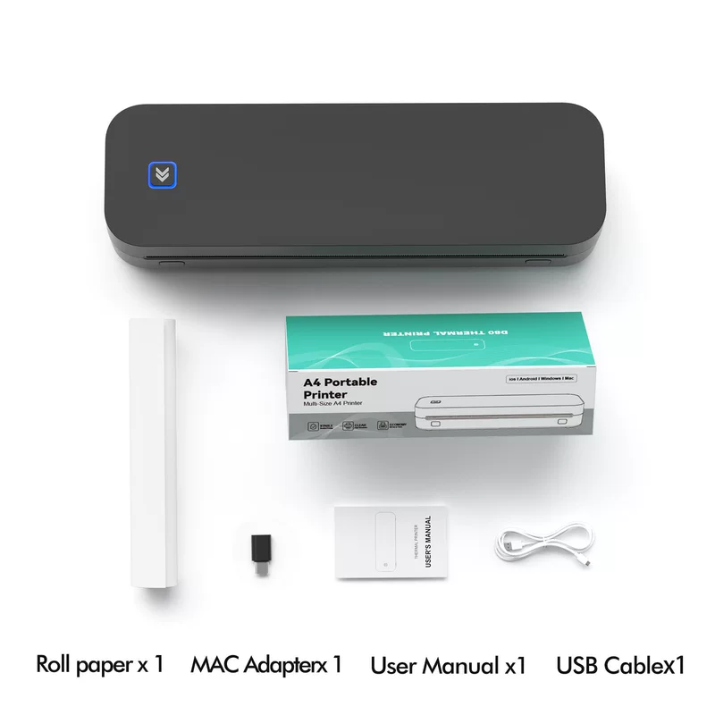 Маленький принтер, для мобильного телефона, переносной, для тату, Bluetooth, формат до A4