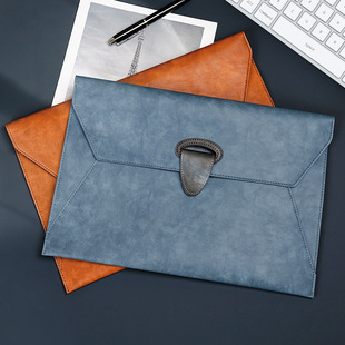 A4 Business File Bag Customized Leather File Bag Waterproof Simple Data Storage Bag Briefcase Printable Logo