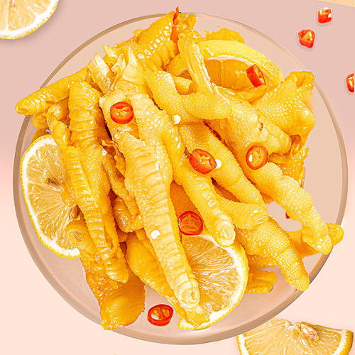 Pickled Diced Boneless Chicken Feet 200g Lemon Pickled Spicy Boneless Chicken Snack