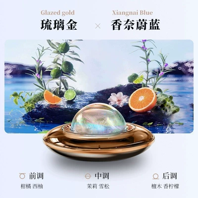 Car Perfume Aromatherapy Perfume Rotating Long-Lasting Fragrance - chanel-azureglazed-gold