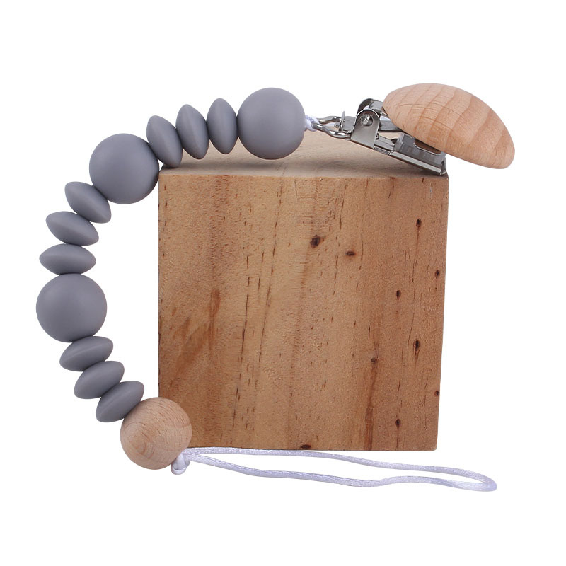 Bebé chupete de silicona pezón anti-gota cadena bebé juguete clip de chupete de haya suministros maternos e infantiles Amazon nuevo