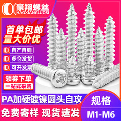 PAニッケルメッキ硬い丸頭十字ねじなべタッピングねじ電子小ねじm 1m 2m 2m 2m 3m 4m 5m 6
