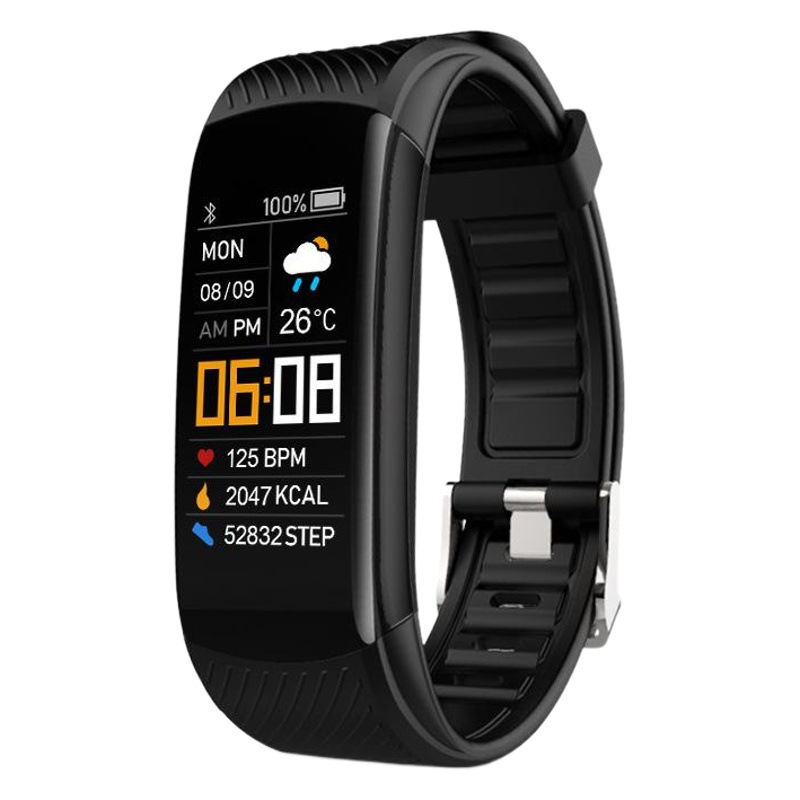 Regalo transfronterizo C5S pantalla a color deportes paso contando pulsera inteligente Frecuencia Cardíaca presión arterial oxígeno en la sangre monitoreo de la salud de silicona