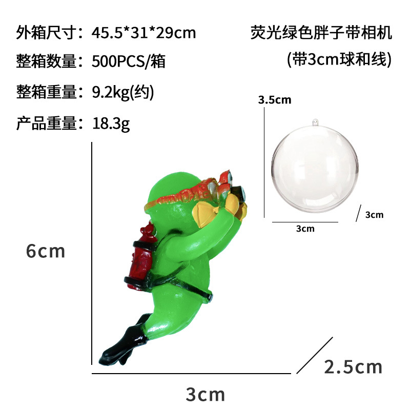 Paisaje colgante verde blanco luminoso fluorescente Diver pecera paisaje colgante luminoso verde grasa blanco gordo hombre