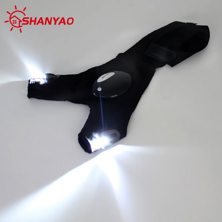 Guantes de medio dedo de pesca luminosos LED, iluminación de reparación de automóviles, luces de dedos, luces de deportes al aire libre, guantes de pesca nocturna