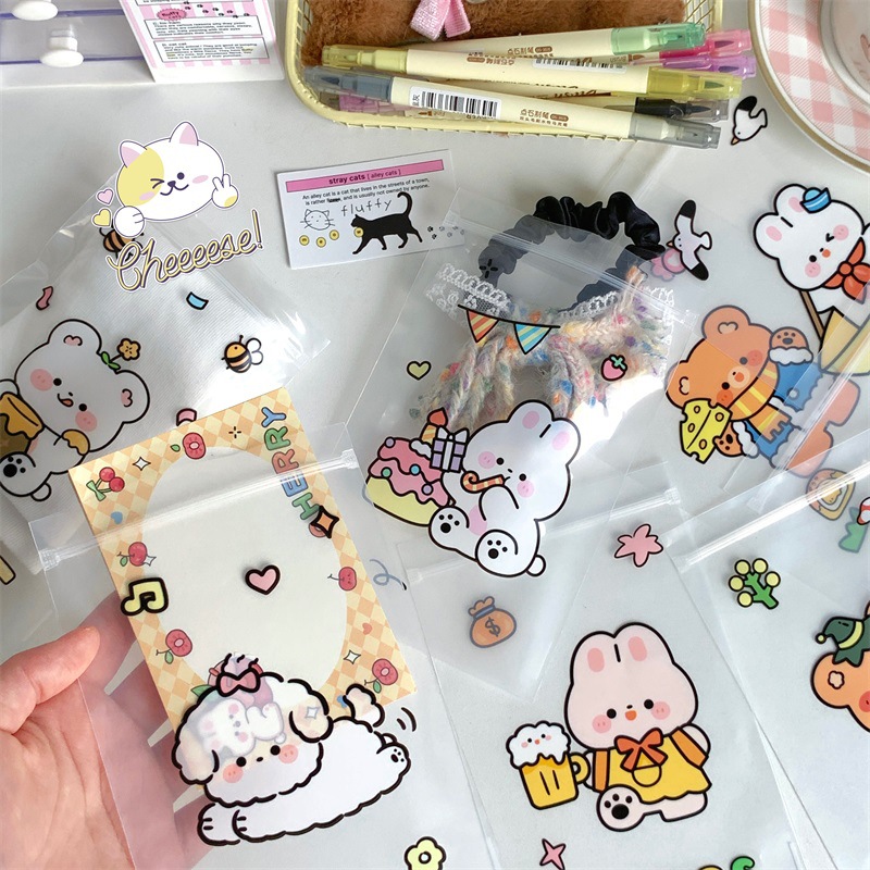 少女心饼干糖果小号口罩收纳袋糖果袋儿童节卡通可爱动物零食袋