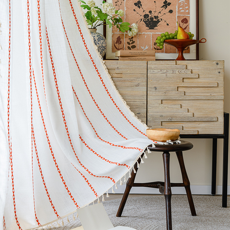 주황색과 흰색 막대