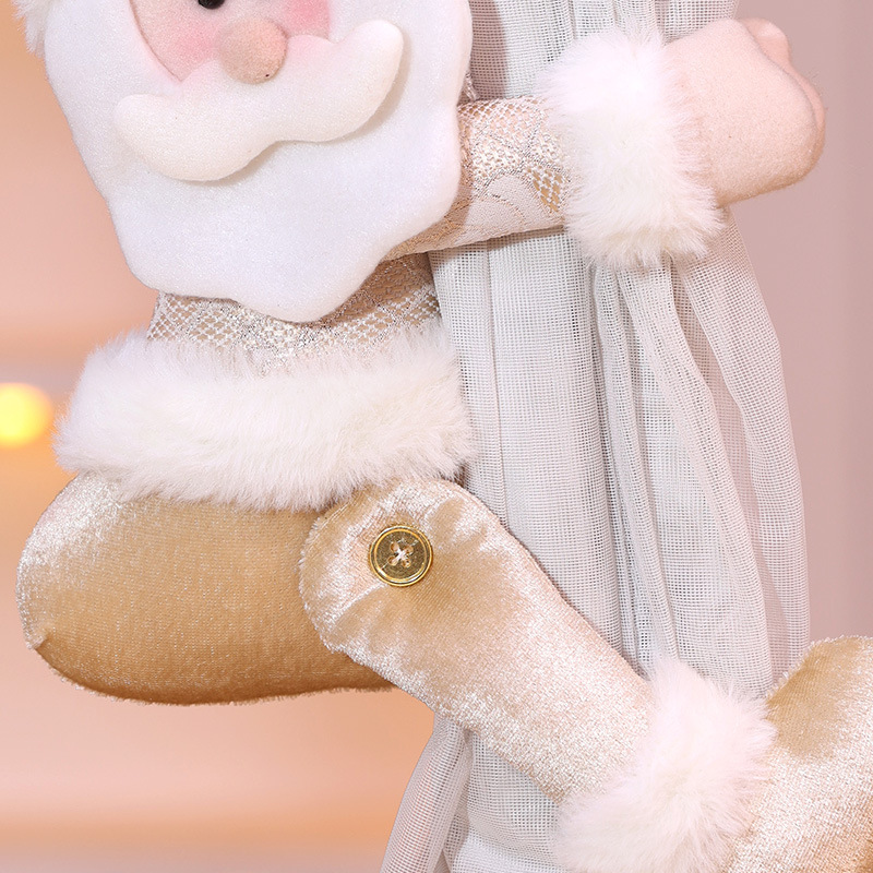クロスボーダー新しいクリスマスカーテンバックル装飾クリスマスシャンパンベルベットカーテン老人雪だるまホームデコレーション|undefined