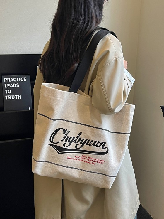 Bolsa de lona para mujeres 2026 nueva bolsa de hombro portátil simple y versátil bolsa de viaje de clase diaria