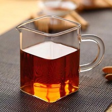 批发手工吹制高硼硅玻璃茶具茶海方形公道杯带把分茶器家用待客杯
