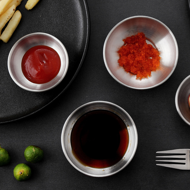 韓国料理家庭用調味料皿ステンレス小皿ソース皿|undefined