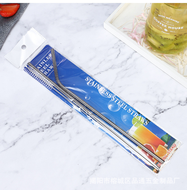 Portable 304 Stainless Steel Straw Set