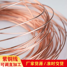 T2紫铜线光亮全硬弹簧裸铜线方线扁线软无氧铜线0.05mm-6mm红铜丝
