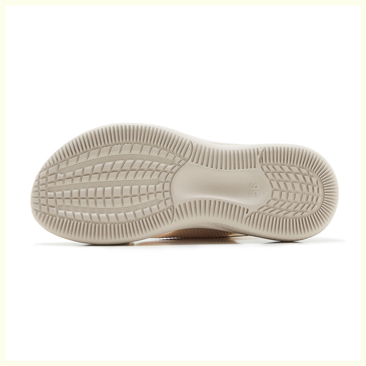 Sandal nữ quai chéo dệt kim phối dây rút, đế MD nhẹ êm — màu be, màu đen, xanh lam, màu hồng chi tiết 25