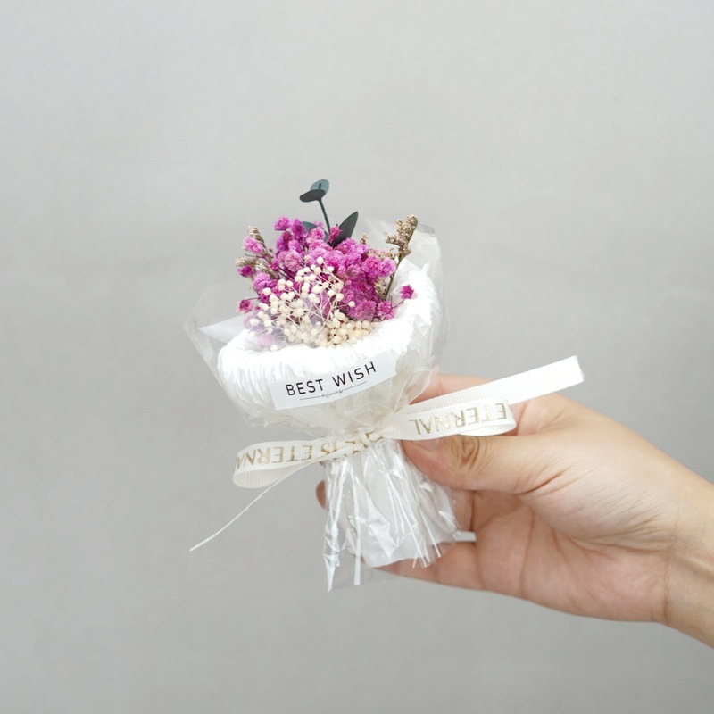 迷你口袋见面小花束玫瑰向日葵永生花伴手礼生日礼物装饰七夕节|undefined