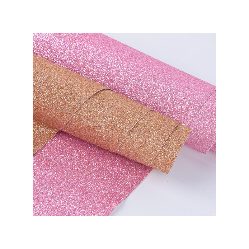 Fine Glitter Pu Leather Fabric with Sequins for Christmas, Glitter Sequin Gift Box Material, Glitter Iron-On Fabric