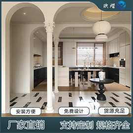 欧式pu罗马柱圆柱 法式背景墙阳台玄关垭口造型装饰线条门饰柱子