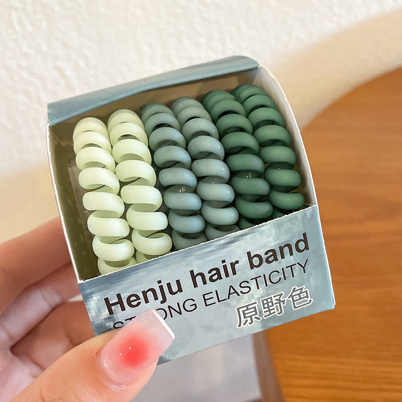 Color helado simple elegante de alta moda elástica línea telefónica anillo de pelo tocado Cola de Caballo lazo durable cuerda de pelo accesorios para el cabello