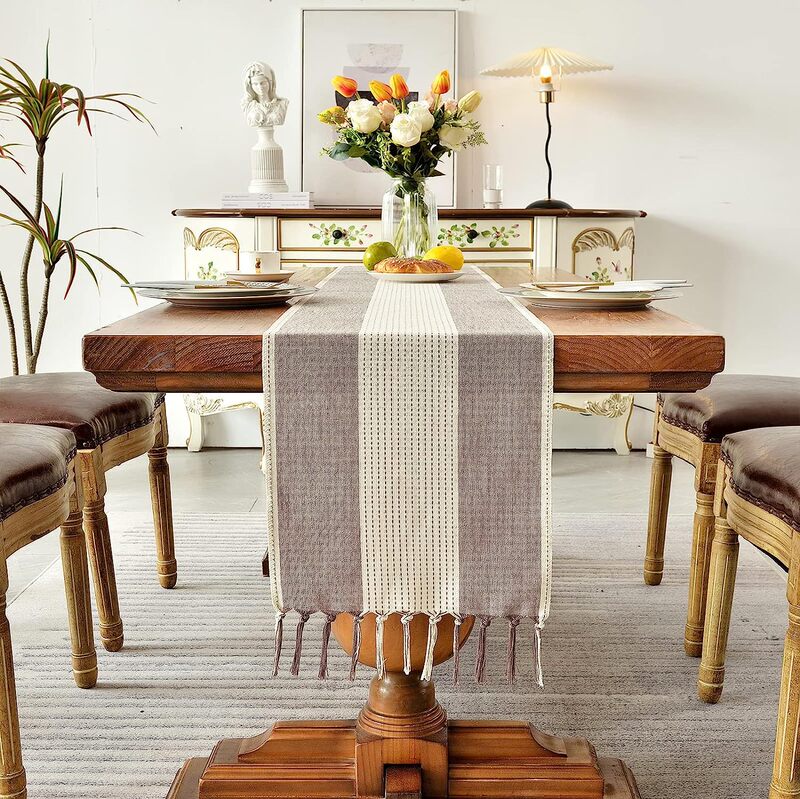 Sean Table Runner New ebay Cross-border Shrimp Skin Wide Stripe Multicolor Coffee Table Long Table Towel Tablecloth Dresser Scarf