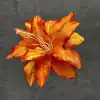 Silk 13CM lily flower head-new orange