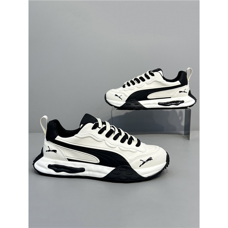 yj欧洲站时尚真皮阿甘老爹鞋2025秋季新款时尚轻便百搭运动休闲男