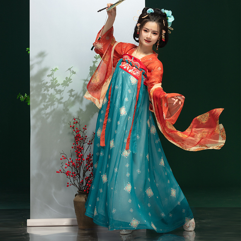 Caoxian Han Dynasty Women's Summer Adult Costume Chinese Style Daily Tang Suit Super Fairy Original One-Piece Waist-Length Skirt