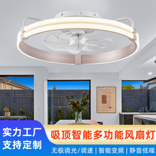 跨境新款 餐厅卧室 超静音全光谱灯风扇 家用无级调光吸顶风扇灯