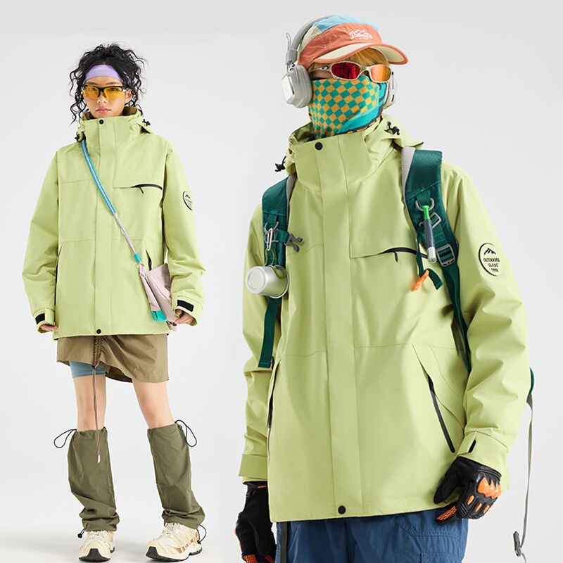 Luo Duo の女性用ジャケット、男性用スリーインワン防風、防水、暖かい 2 点セット、25 新しい小柄な登山服|undefined