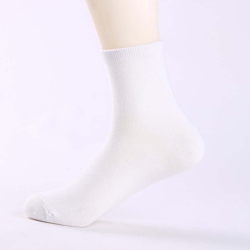 White knee socks, mid-length