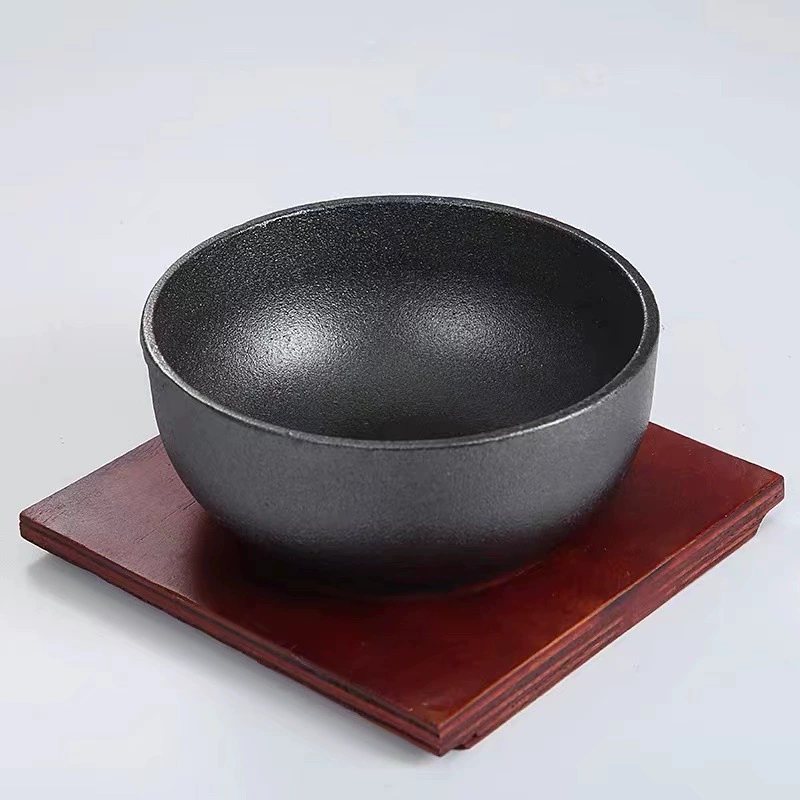 Iron pot bibimbap special cast iron bowl commercial Korean sauce soup raw iron bowl cross bridge rice noodle pot electromagnetic cooker gas universal