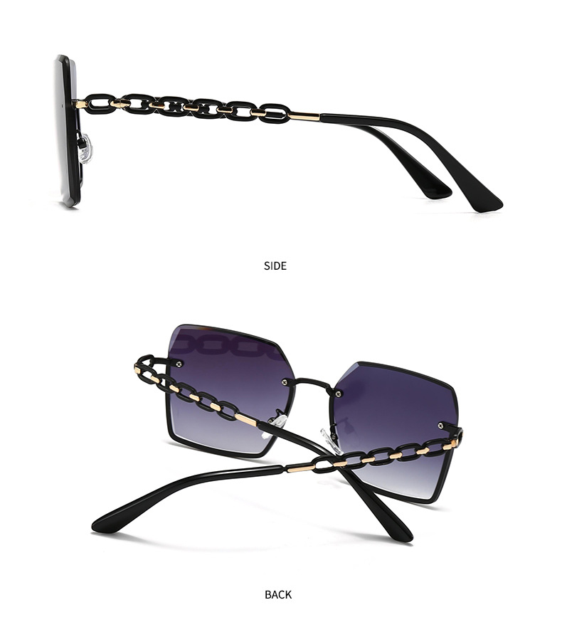 Cross-Border Export New Modern Retro Square Frame Rope Decorative Sunglasses Ins Style Street Style Big-Name Sunglasses 2515_voghion.com
