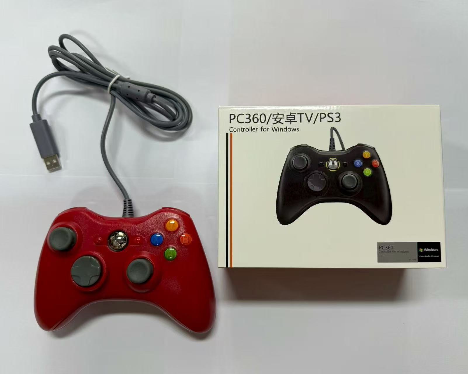 Venta directa de fábrica XBOX360 Gamepad computadora con cable Steam multifunción sin accionamiento Vibración Gamepad