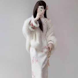 新中式旗袍冬季加绒加厚2026新款改良年轻款少女日常修身温婉显瘦