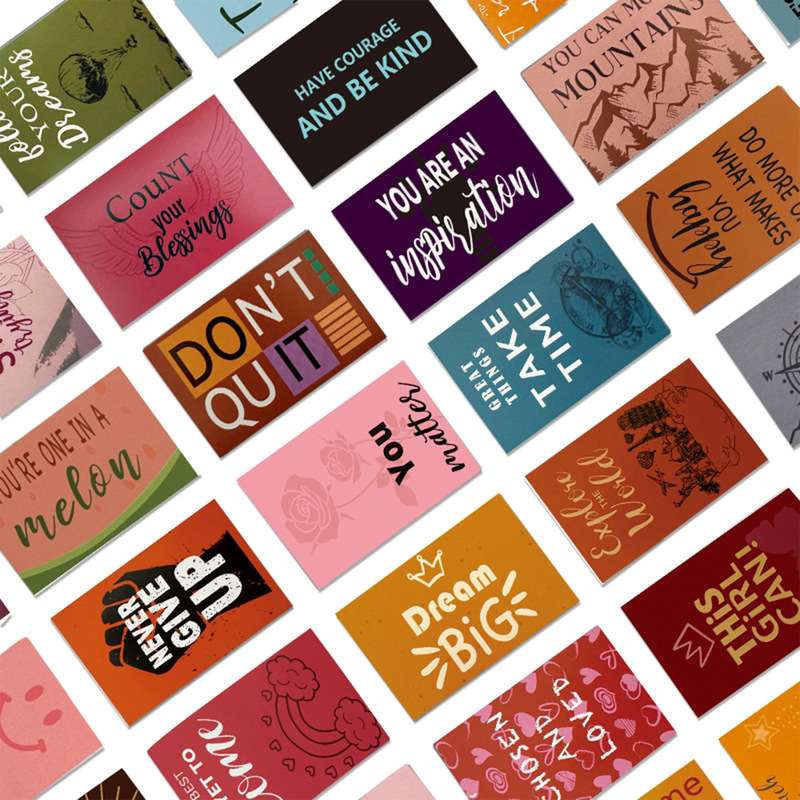 Cross-Border Hot-Selling Popular Handbook Companion English Quote Card Amazon Encouragement Small Card Motivational Stress Reduction Inspirational Card Cross-Border Hot-Selling Popular Handbook Companion English Quote Card Amazon Encouragement Small Card Motivational Stress Reduction Inspirational Card