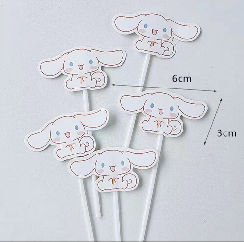 Guìguì Dog Dessert Table Decoration Insert Girl Birthday Cake Decoration Insert Plaque Push-Push Fun Sticker