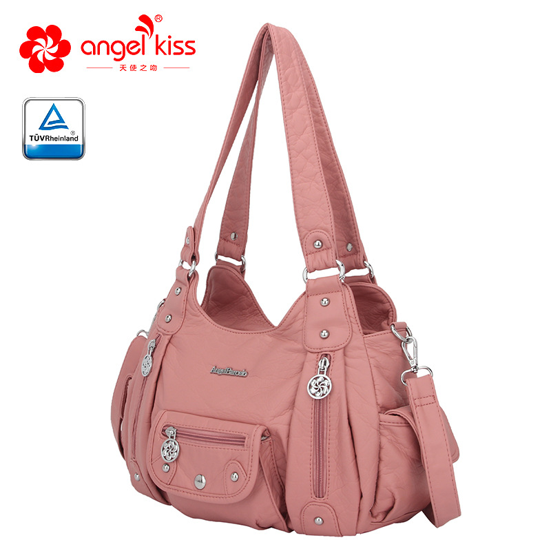 Amazon nuevo multi-funcional bolso de las mujeres multi-color tie-dyed pu casual hombro bolsa de mensajero al por mayor
