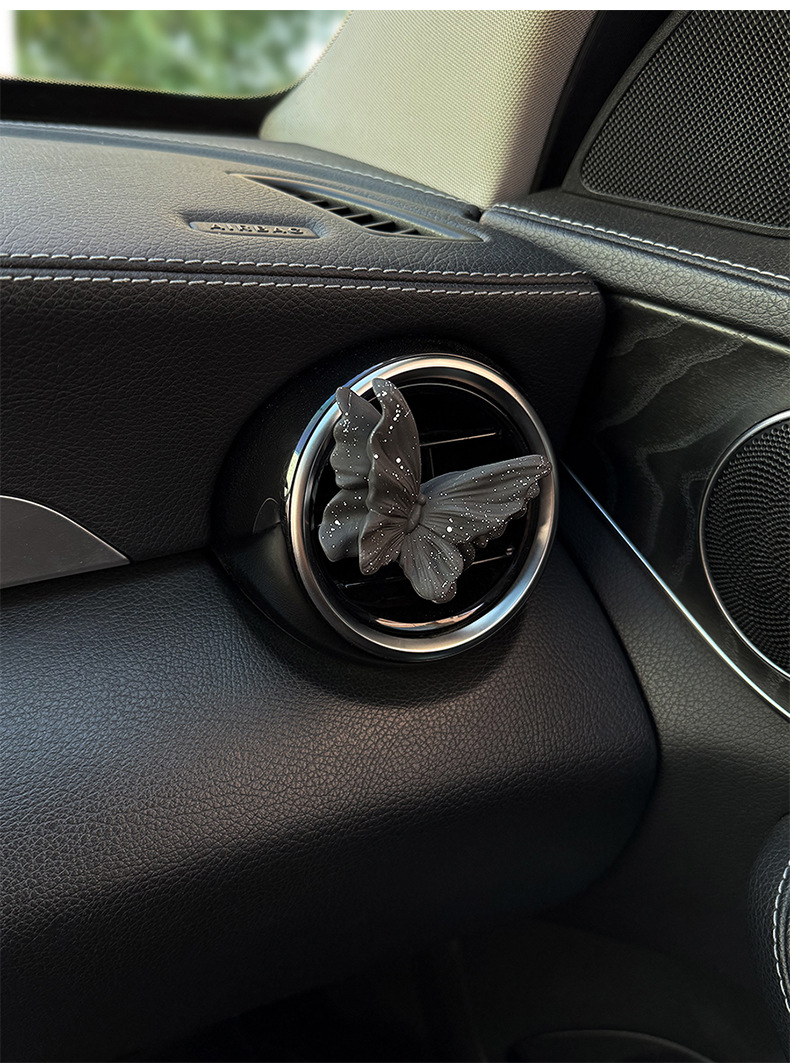 Starry Sky Rose Flower Butterfly Car Air Freshener Vent Decoration Car Fragrance Perfume Diffuser Stone Vent Clip